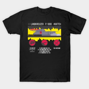 German monstrous project of the super-heavy tank Rat T-Shirt